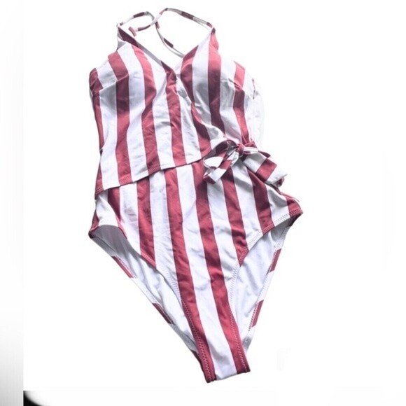 Women's Swimsuit Cupshe striped one piece red and white size S. - Picture 4 of 7